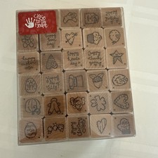 Holiday - Close To My Heart - Wood Rubber Stamp Set Holiday Motifs 33 stamps