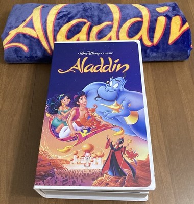 Disney's Aladdin Retro VHS Boxed Silk Classic Throw Blanket 50'' x 70''
