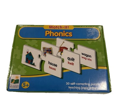 The Learning Journey Match It! Phonics 30 Puzzle Card Sets Teaches Ages 5+ New