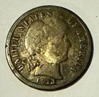 1913 Barber Silver Dime - 90% Silver