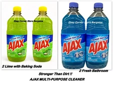 Lot Of 4 Ajax Multi-Purpose Cleaner, Lime With Baking Soda & Fresh Bathroom