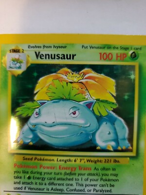 Venusaur Base Set Holo Pokemon Card | eBay Venusaur Base Set Holo Pokemon Card | eBay
