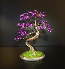 Wire Purple Tree/ Wire tree H23cm / Alu wire/ Purple Brown Tree /Unique Gift
