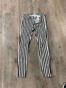 Hudson Striped Pants / Black White / Size 27 | eBay