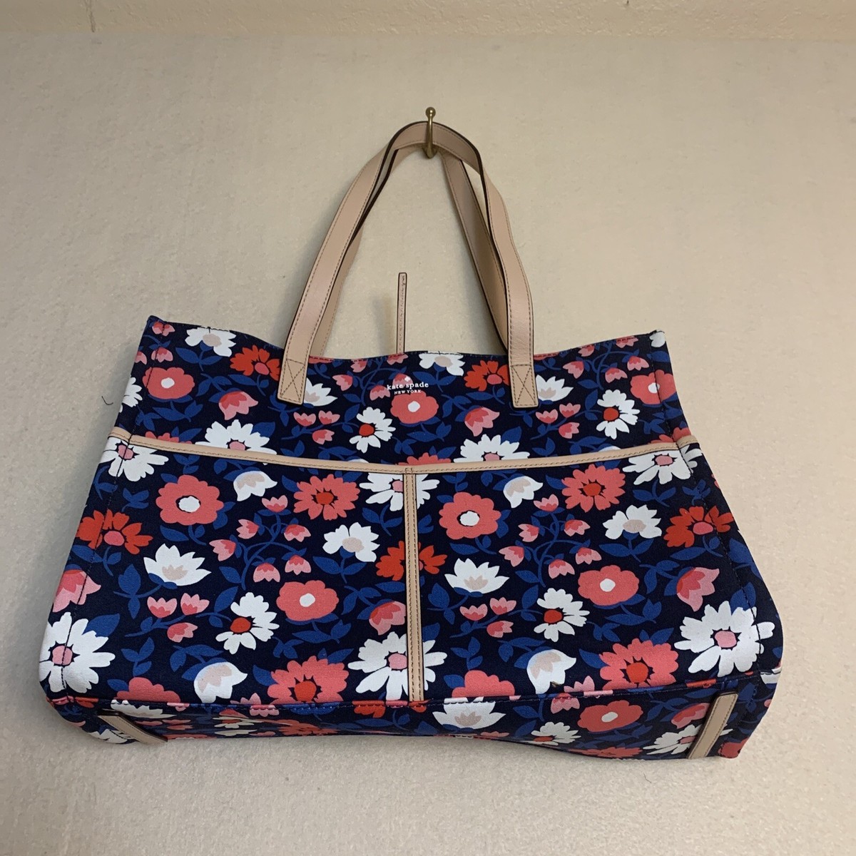 kate spade washington square mega sam rich navy multi