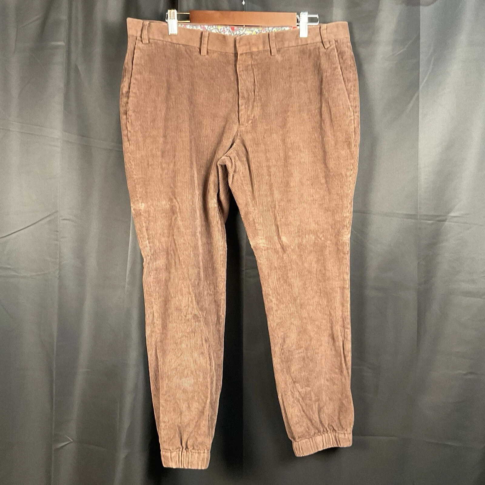 Tallia Mens Slim-Fit Corduroy Casual Jogger Pants 38 X30