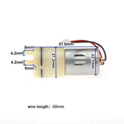 Mini Air Oxygen Pump DC 3V 5V Carbon Brush Pump 6W Large Power 80Kpa Aquarium