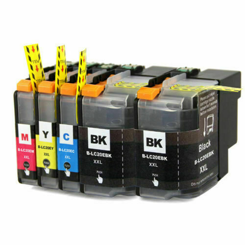 5PK LC20E LC20EBK LC20EC LC20EM LC20EY XXL Ink Cartridge for Brother MFCJ5920DW eBay