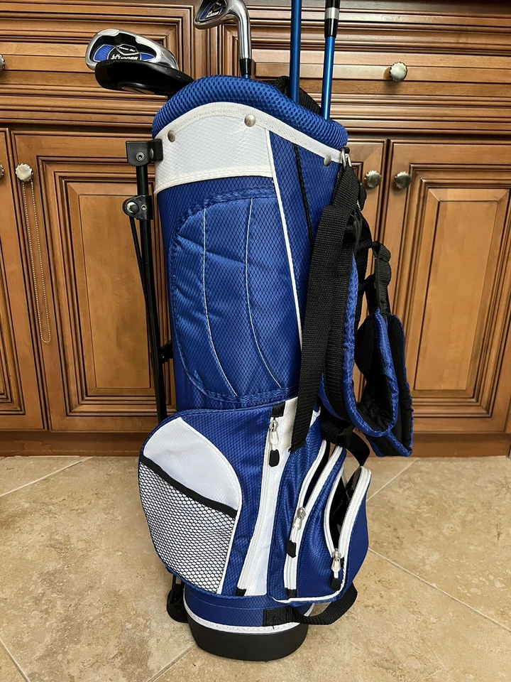 Power Built Lil Slugger Kids Junior 5 Pc Golf Club Set Youth RH w/ Stand Bag - Image 3 of 4