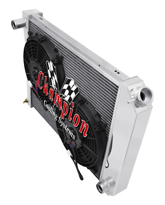 JR Champion 3 Row Radiator 20'',10'' Fans for 1980-1987 Buick Regal V6 (Manual)