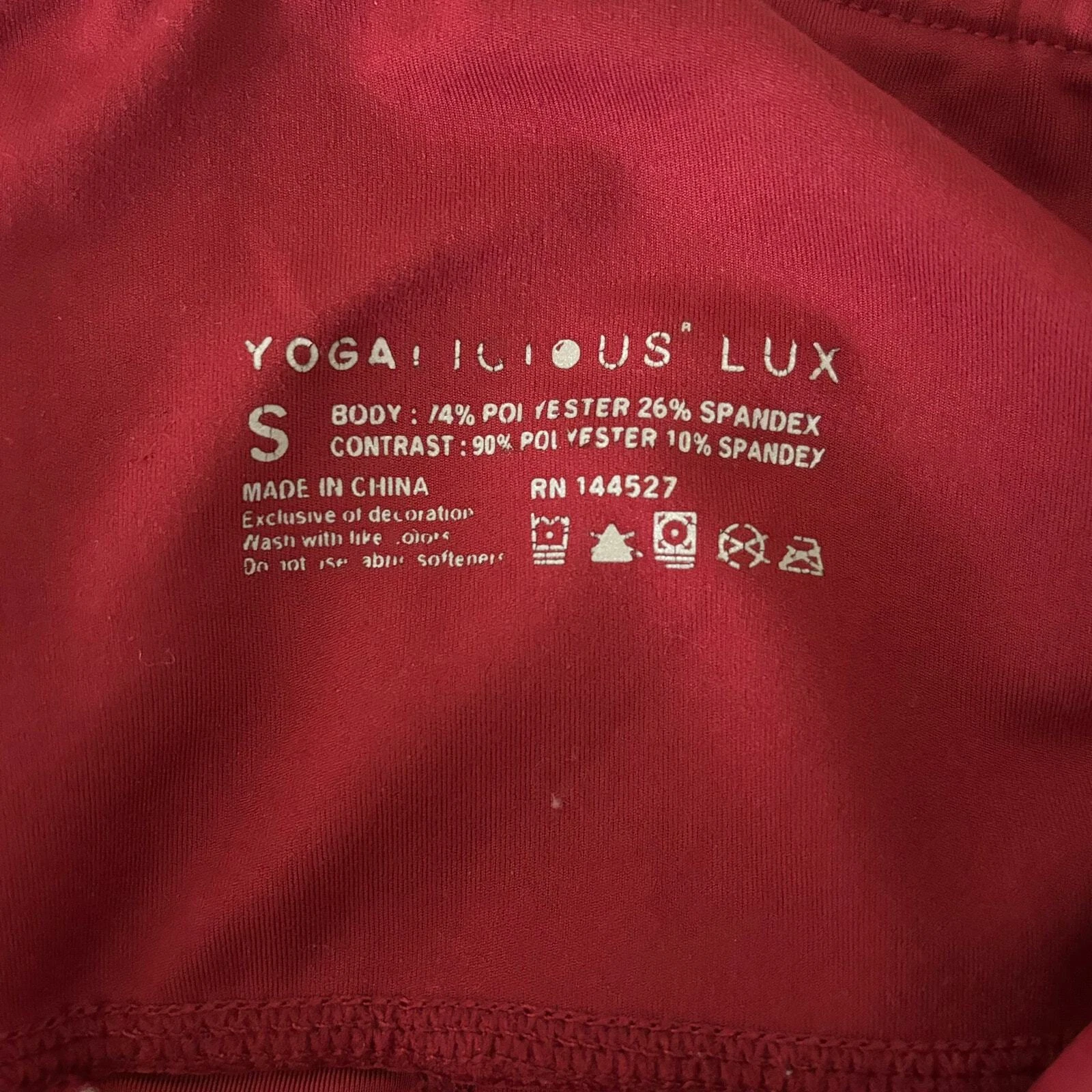 yogalicious lux crop yoga pant brick leggings