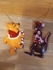 Walt Disney Winnie The Pooh Kanga and Roo Christmas Ornament Taiwan Vintage 70's
