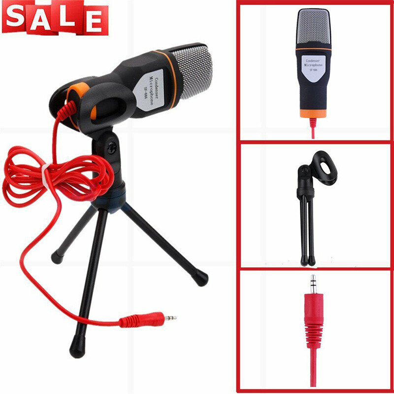 Microphone Wired 2in1 Handheld/Dsktop Tripod Mic For Karaoke Singing DJ AUX PC-image
