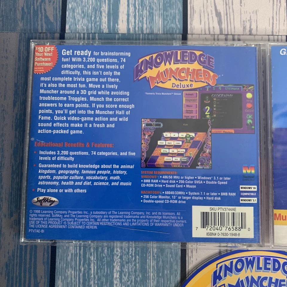 Knowledge Munchers Deluxe The Learning Company Grado 3-6 - COMPLETO Foto 4 de 4