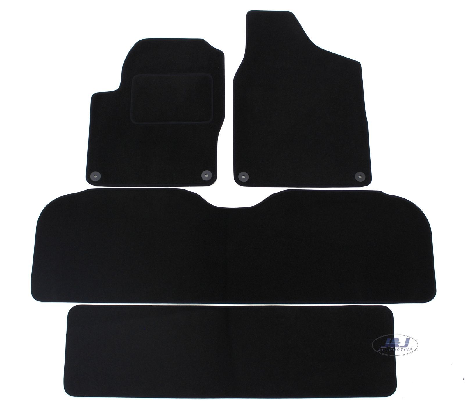 Tapis de sol velours VW Sharan 1995-2006 sur mesure noir 7 places