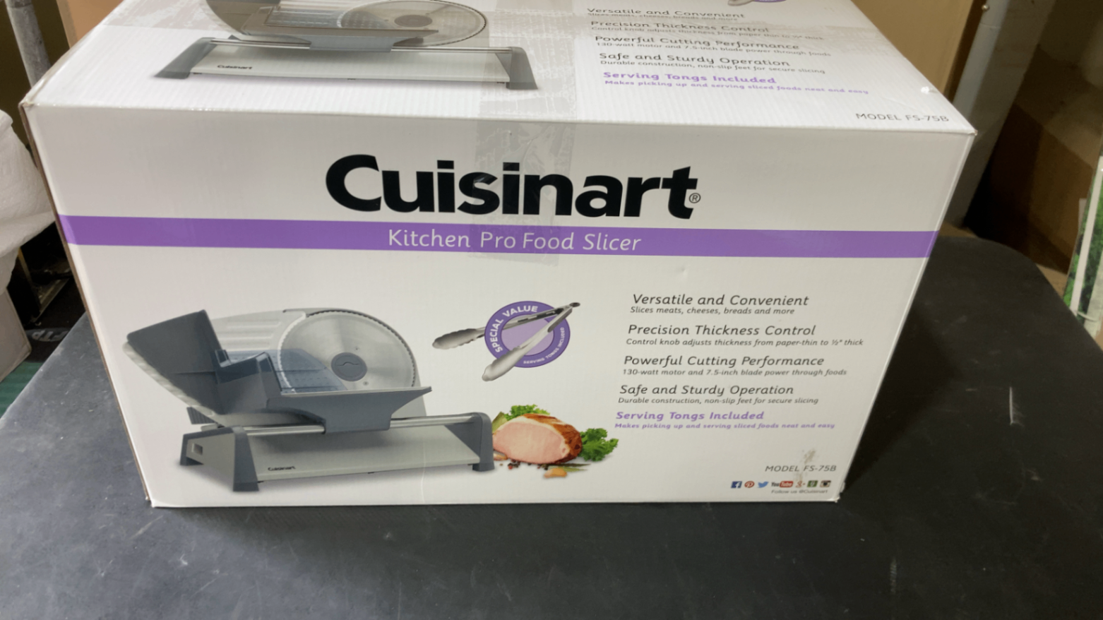 Cuisinart Kitchen Pro Food Slicer, 7.5, Gray eBay