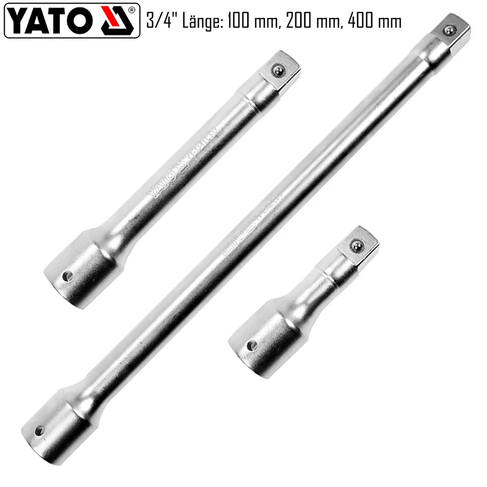 YATO Rallonge Pour Douille Carrée 3/4" 100 mm 200 mm 400 mm - Photo 1/1