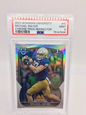 2022 Michael Mayer bowman university refractor PSA 9 MINT