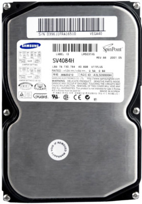 Hard Drive Samsung Spinpoint V20400 SV4084H 40.8GB 5400RPM ATA IDE 3.5'' Inch