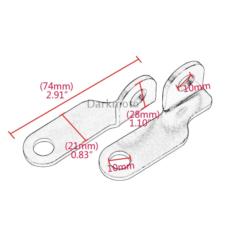 Turn Signal Light Relocation Bracket Axle Mount For Harley Sportster XL883 1200 - Image 2 of 4