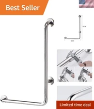 Shower Handicap Grab Bars for Bathroom Wall, L-Shaped Grab Bar, Stainless Ste...