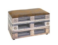 Haku Sitztruhe Motivdruck Palette Sitzbank Truhenbank Stauraumtruhe Truhe Hocker