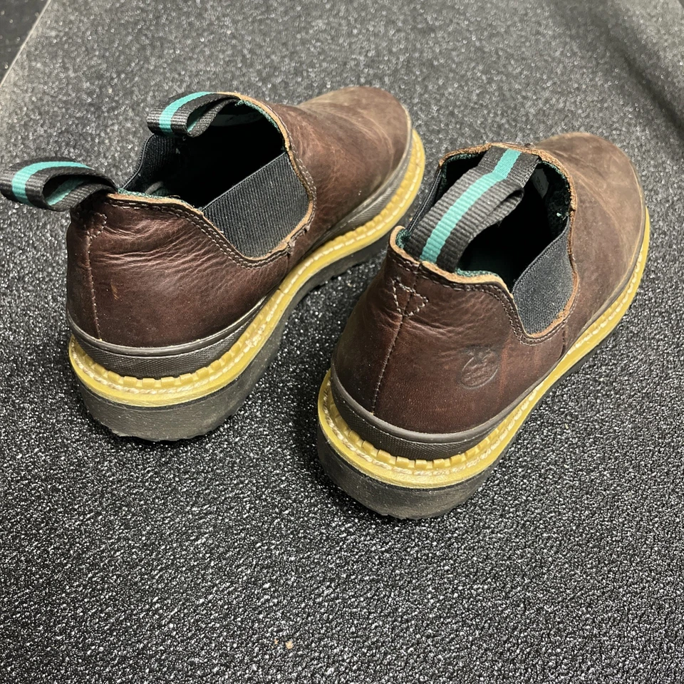 Romeo Work Boots Georgia Giant Womens Brown Leather Pull On Size 8.5 - Image 3 of 4