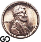1928 Lincoln Cent Wheat Penny, Lustrous Red, Superb Gem BU++ RD