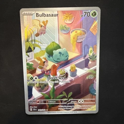 Pokémon TCG Bulbasaur Stellar Crown Illustration Card 143/142