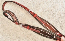 Basketweave Cowhide hair on Fancy Spot-n-Dot leather One Ear Ranch Show bridle