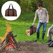 Wood Carry Bag Firewood Carrier Durable Canvas Tote Bag Carrying Logs Fireplace