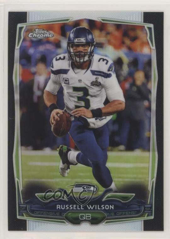 2014 Topps Chrome Black Refractor 251/299 Russell Wilson #102 0q2