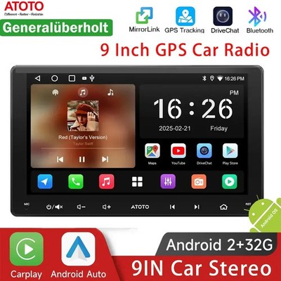 ATOTO A5L  Autoradio 9 Zoll Doppel 2Din Android GPS NAVI Android Auto CarPlay AI