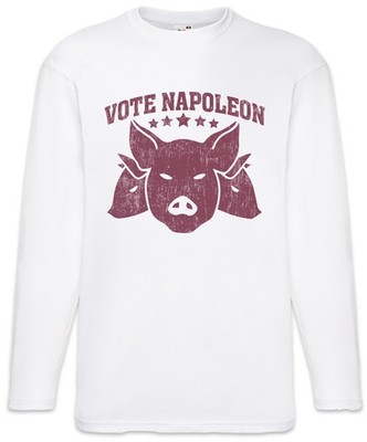 Vote Napoleon Langarm T-Shirt Farm Der Tiere Animal George Farm Orwell Schwein