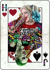 Harley Quinn Joker Karte Card Sticker Suicide Squad Aufkleber Batman Marvel DC