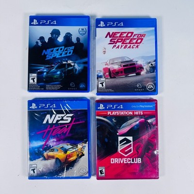 (Lot of 4) Need for Speed Heat Payback & Driveclub (Sony Playstation 4 PS4) NEW