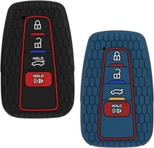 2PCS Key fob Cover for 2020 2021 2022 RAV4 XLE Camry Hybrid XSE Corolla Avalon S