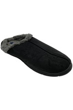 Wembley Men's Memory Foam Microsuede Slippers Black
