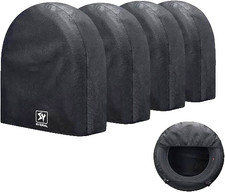 RV Tire Covers Set of 4, Upgraded M 27"-29" , Black SYERAL