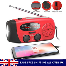 Emergency Hand Crank Solar FM Radio USB Phone Charger Outdoor Survival