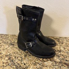 Harley Davidson 88409 Barlyn 7" Engineer Womens 5.5M Black Motorcycle Boots