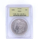1886 U.S. Morgan Silver Dollar S$1 - PCGS MS 64