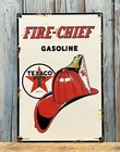 Vintage 1952 Texaco Fire Chief Gasoline Porcelain Metal Sign