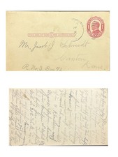 CMI) 1911. UNITED STATES. PERSONALITY. STATIONARY POSTCARD. DOMESTIC MAIL. FRONT