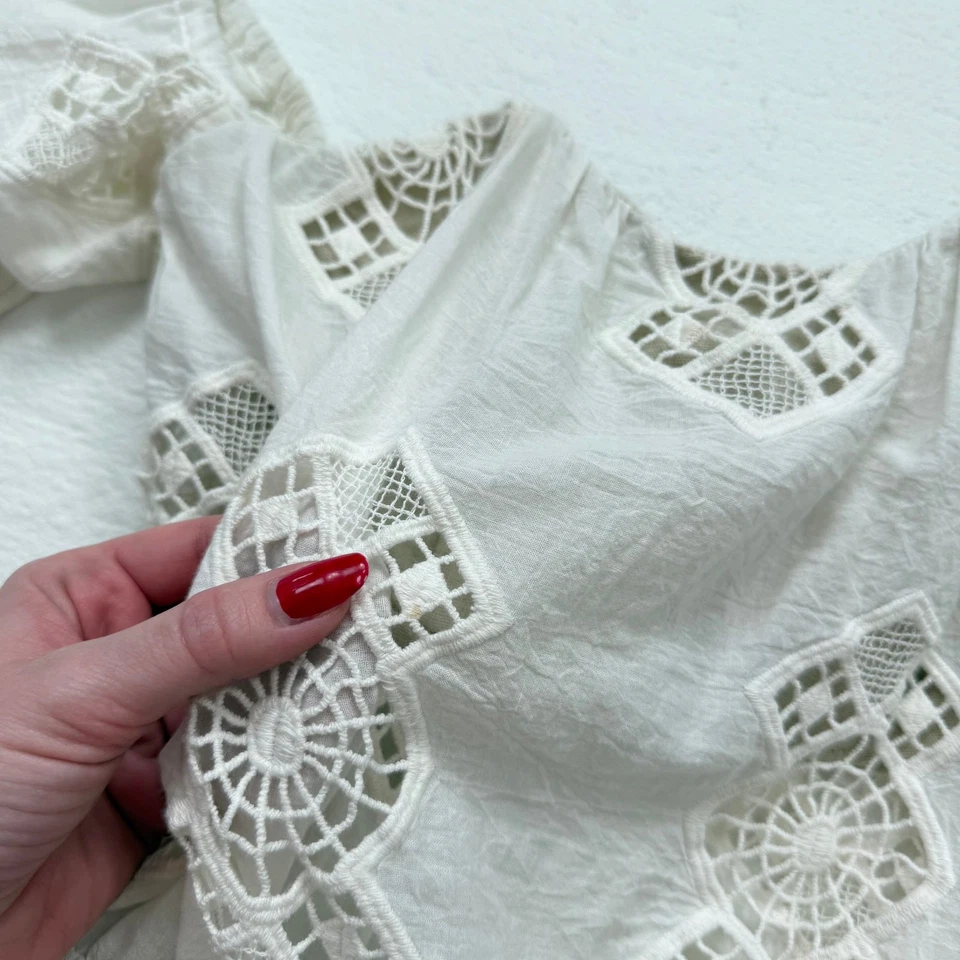 Stone Cold Fox Cream Lace Off Shoulder Romper, Size 1 (XS/S) - Image 4 of 4