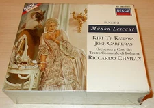 PUCCINI-MANON LESCAUT-WG 2xCD 1988-CHAILLY/KIRI TE KANAWA-FULL SILVER RINGS-MINT