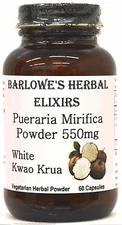 PUERARIA MIRIFICA | White Kwao Krua | 550 mg | 60 Vegi-Caps | Glass Bottle