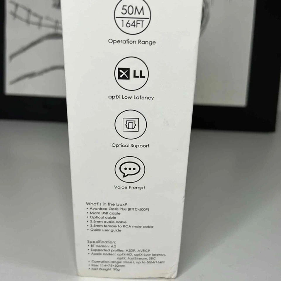 Avantree Oasis Plus сертифицированный aptX HD Bluetooth 5.0 передатчик приемник - Изображение 4 из 4
