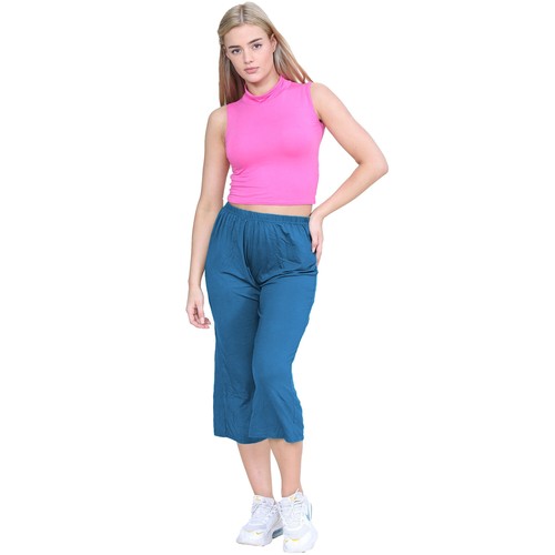P&R Dancewear LTD Women’s Flared Wide Leg Stretch Shorts 3/4th Palazzo Pants - Picture 66 of 66