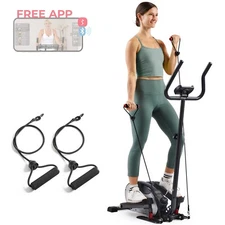 Sunny Health & Fitness SMART Magnetic Elliptical w/ Handlebar & Bands SF-E323057